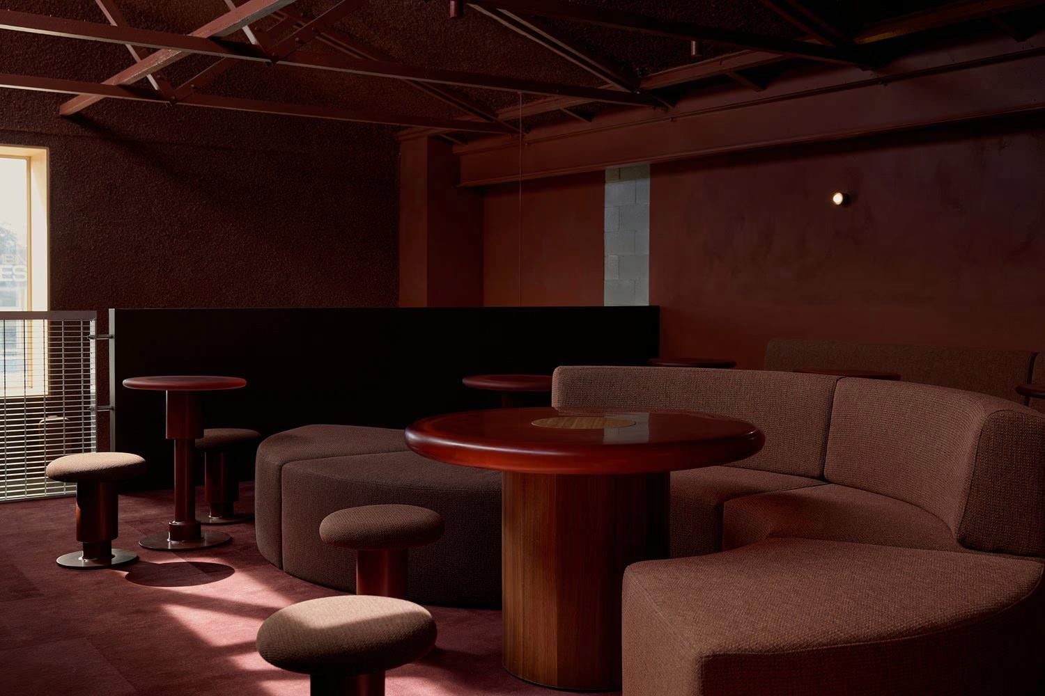 Restaurant interior with custom furniture